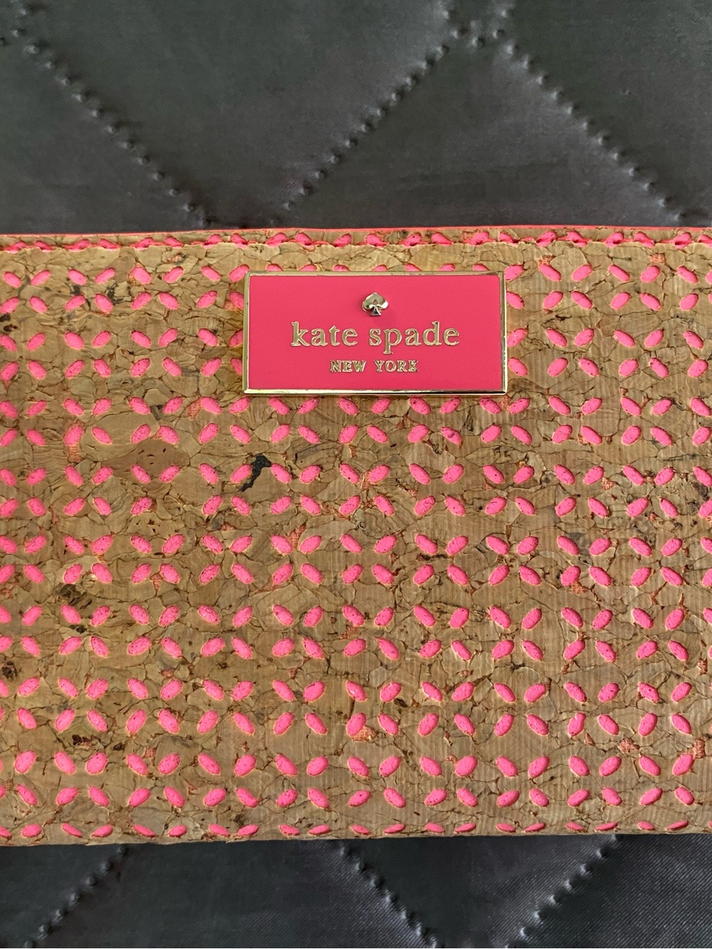 Kate Spade Arbor Way Lacey Cork Wallet – Natural Geranium Pink